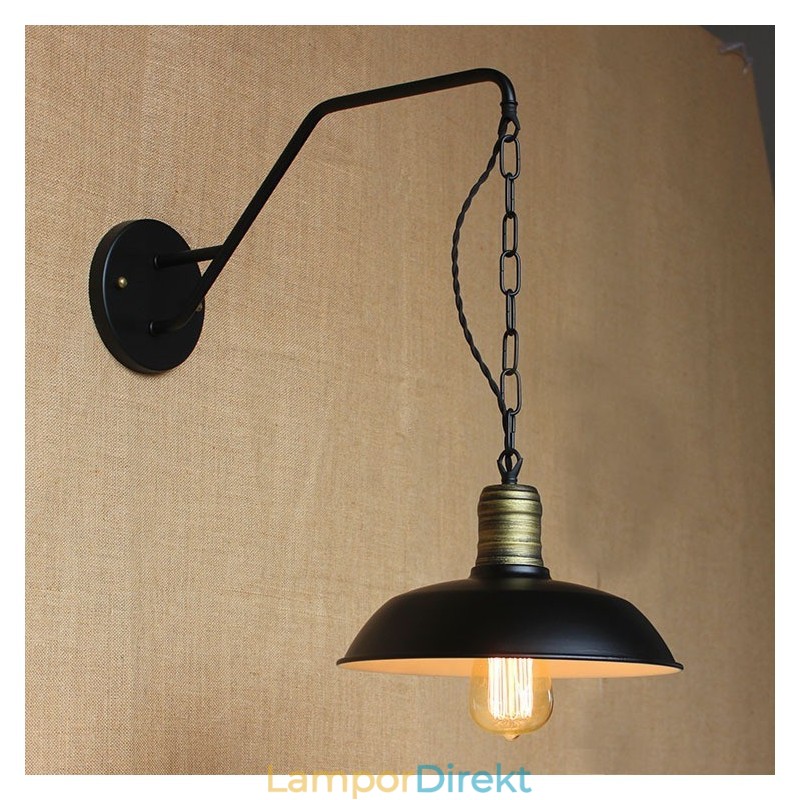 Enkel Och Kreativ Personlighet Vägglampa Industrikedja Amerikansk Retro Iron Aisle Sovrum Sänglampa Vägglampa