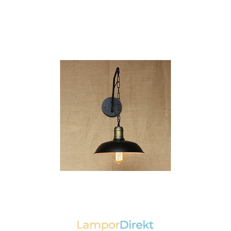 Enkel Och Kreativ Personlighet Vägglampa Industrikedja Amerikansk Retro Iron Aisle Sovrum Sänglampa Vägglampa