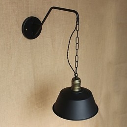 Enkel Och Kreativ Personlighet Vägglampa Industrikedja Amerikansk Retro Iron Aisle Sovrum Sänglampa Vägglampa