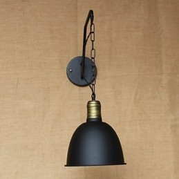 Enkel Och Kreativ Personlighet Vägglampa Industrikedja Amerikansk Retro Iron Aisle Sovrum Sänglampa Vägglampa