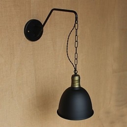 Enkel Och Kreativ Personlighet Vägglampa Industrikedja Amerikansk Retro Iron Aisle Sovrum Sänglampa Vägglampa