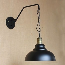 Enkel Och Kreativ Personlighet Vägglampa Industrikedja Amerikansk Retro Iron Aisle Sovrum Sängväggslampa