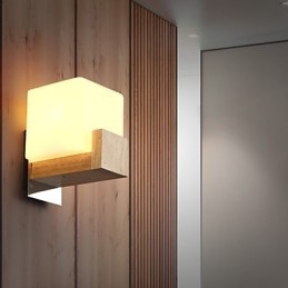 Vägglampetter Mini Style Modern Contemporary Wood Bambu