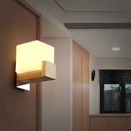 Vägglampetter Mini Style Modern Contemporary Wood Bambu