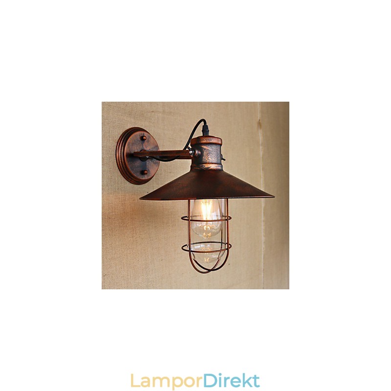 Loft Industrilager Kreativt Vardagsrum Balkong Vind Järnhaltig Nostalgisk Retro Pastoral Trapp Vägglampa