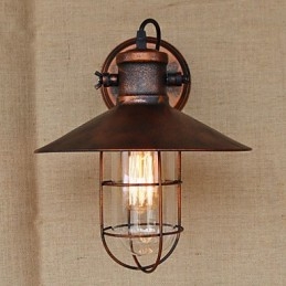 Loft Industrilager Kreativt Vardagsrum Balkong Vind Järnhaltig Nostalgisk Retro Pastoral Trapp Vägglampa