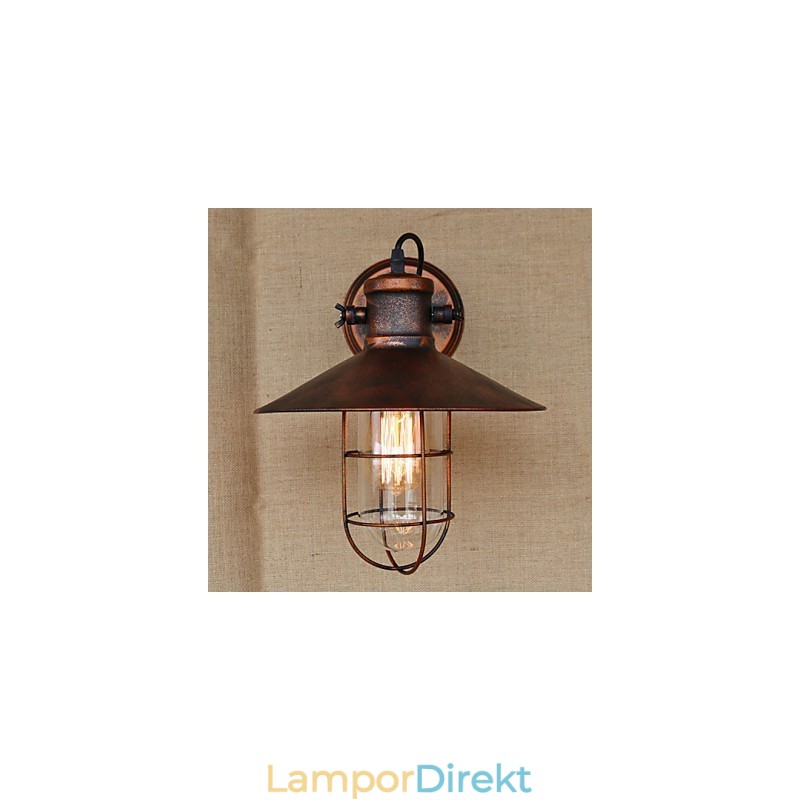 Loft Industrilager Kreativt Vardagsrum Balkong Vind Järnhaltig Nostalgisk Retro Pastoral Trapp Vägglampa