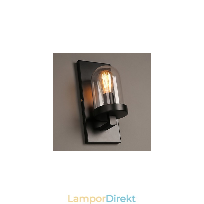 Creative Rural Smidesjärn Glas Vägglampa Light
