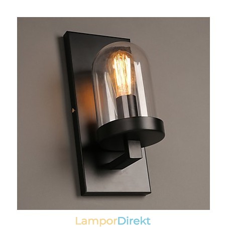 Creative Rural Smidesjärn Glas Vägglampa Light Creative Rural Smidesjärn Glas Vägglampa Light