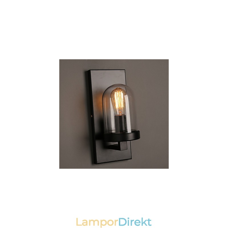 Creative Rural Smidesjärn Glas Vägglampa Light