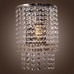 Modern Kristallvägglampa Med 1 Lampa