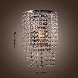 Modern Kristallvägglampa Med 1 Lampa