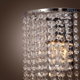 Modern Kristallvägglampa Med 1 Lampa