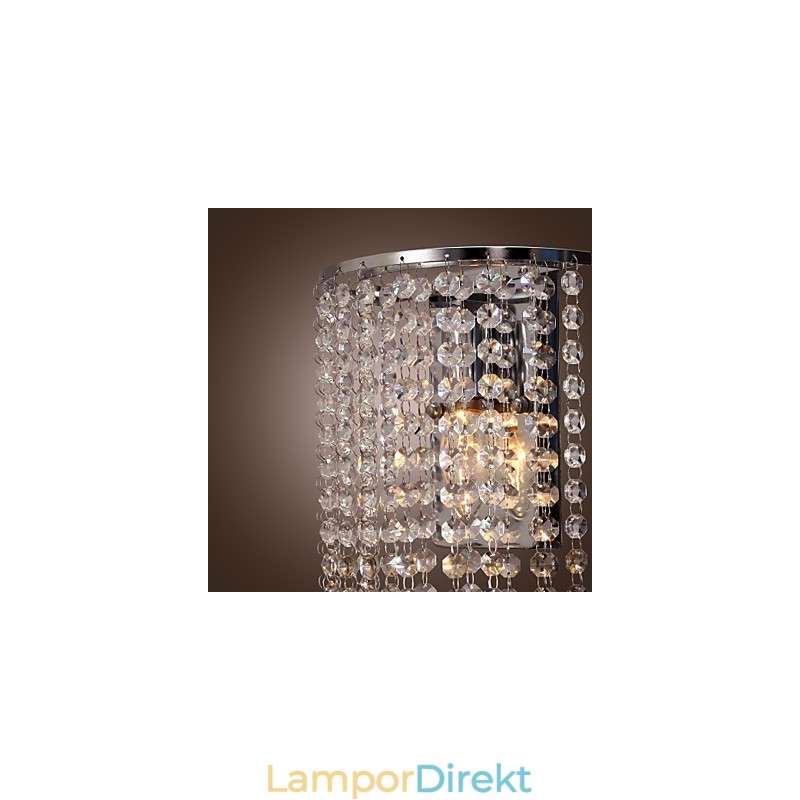 Modern Kristallvägglampa Med 1 Lampa
