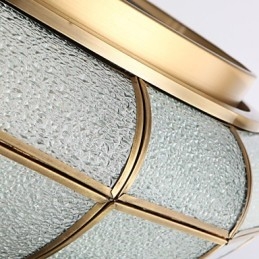 Traditionell Klassisk Rustik Lodge Mässing Metall Flush Mount