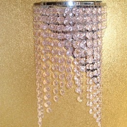 Modern Kristallvägglampa Med 2 Lampor