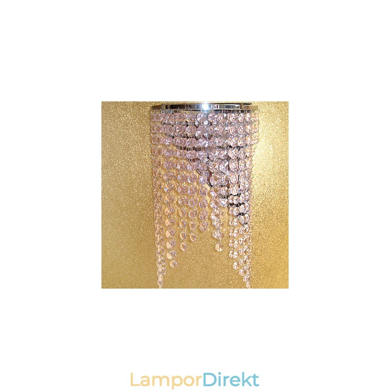 Modern Kristallvägglampa Med 2 Lampor