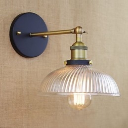 American Country Retro Kreativ Personlighet Populär Dekorativ Glasvägglampa