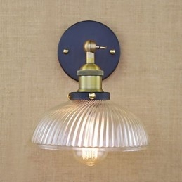 American Country Retro Kreativ Personlighet Populär Dekorativ Glasvägglampa