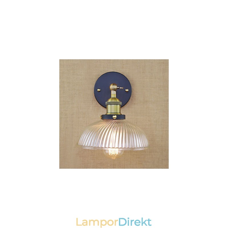 American Country Retro Kreativ Personlighet Populär Dekorativ Glasvägglampa