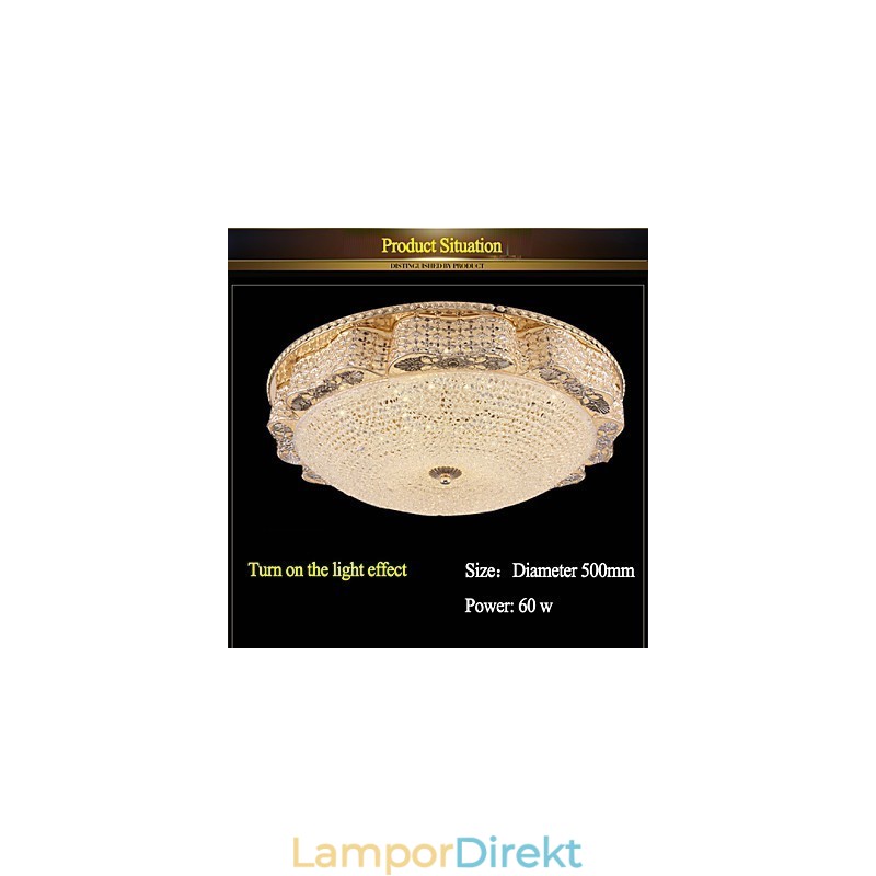 Modern Lyx Kristall Takmonterad Ljusabsorberande Kupol Ljusdiameter 50Cm