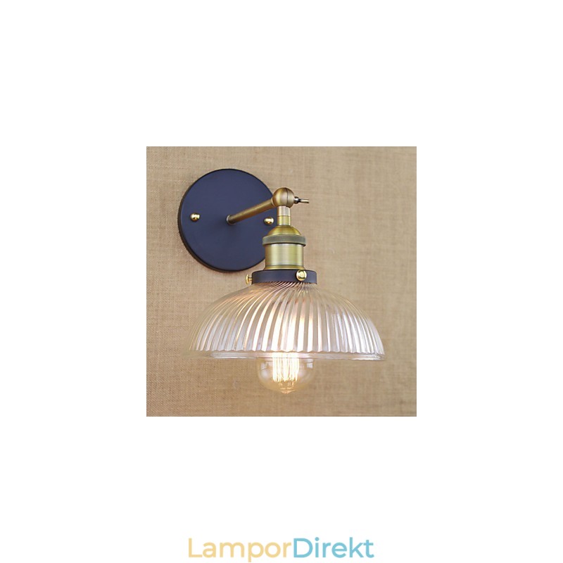 American Country Retro Kreativ Personlighet Populär Dekorativ Glasvägglampa