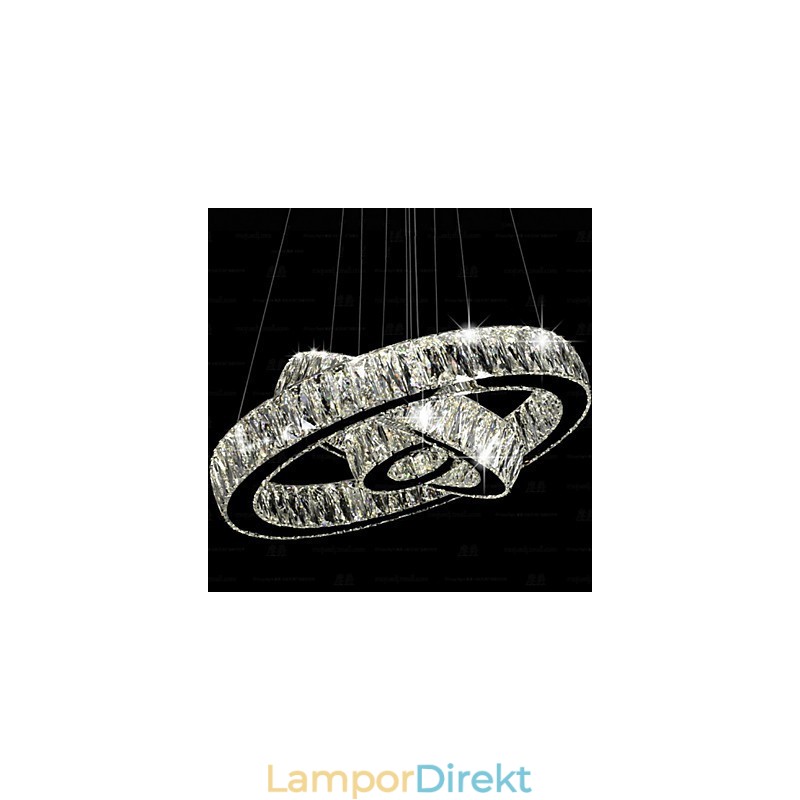 Kristall Taklampa Modern Belysning Tre Ringar D406080 K9 Stora Taklampor I Kristall