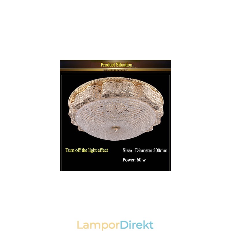 Modern Lyx Kristall Takmonterad Ljusabsorberande Kupol Ljusdiameter 50Cm