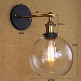 Rund Skum Nostalgisk Amerikansk Exportland Handel Med Originalmodeller Av Industriell Dekorativ Vägglampa