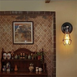 Full Av Personlighet Elegant Utseende American Retro Cage Wall