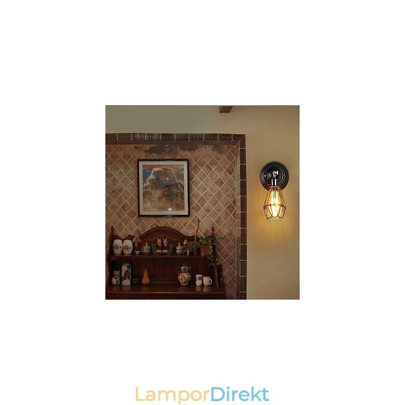 Full Av Personlighet Elegant Utseende American Retro Cage Wall