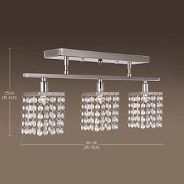 Linjär Ljuskrona Island Light Crysal 3 Lights