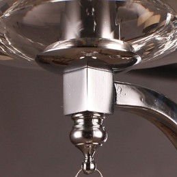 Silverfärgad Kristallvägglampa Med 1 Lampa