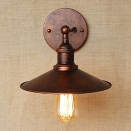 Minimalistisk Villa I Industriell Stil Framför Kyrkans Gång Nostalgiskt Paraply Röd Brons Dekorativ Vägglampa