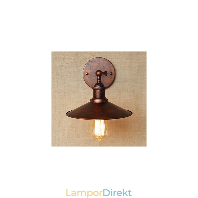 Minimalistisk Villa I Industriell Stil Framför Kyrkans Gång Nostalgiskt Paraply Röd Brons Dekorativ Vägglampa
