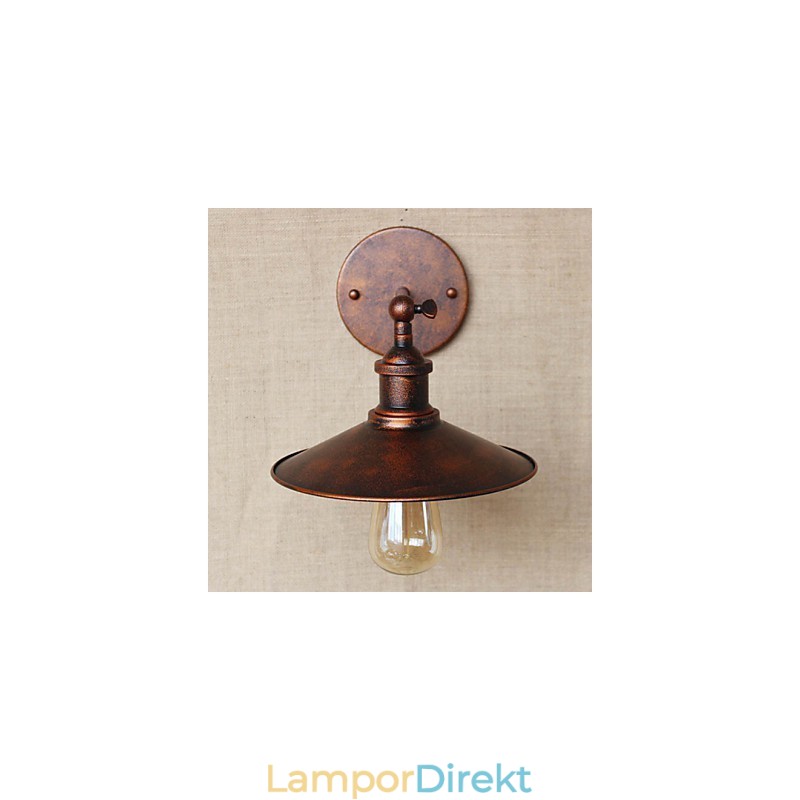 Minimalistisk Villa I Industriell Stil Framför Kyrkans Gång Nostalgiskt Paraply Röd Brons Dekorativ Vägglampa