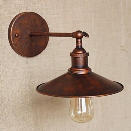 Minimalistisk Villa I Industriell Stil Framför Kyrkans Gång Nostalgiskt Paraply Röd Brons Dekorativ Vägglampa