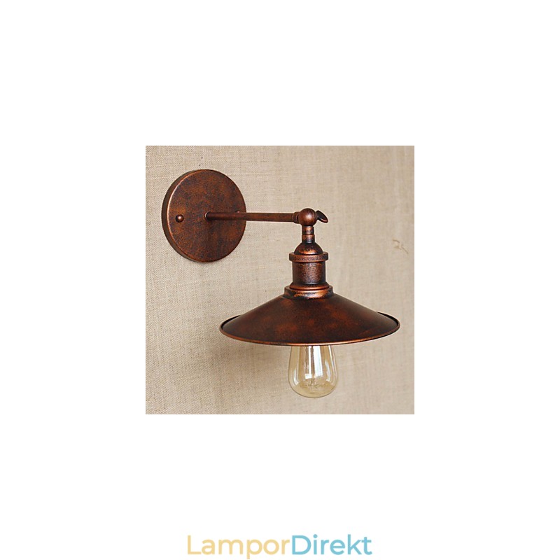 Minimalistisk Villa I Industriell Stil Framför Kyrkans Gång Nostalgiskt Paraply Röd Brons Dekorativ Vägglampa
