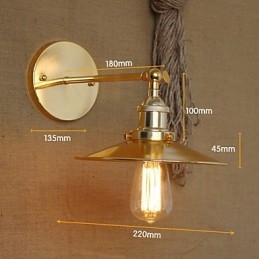 Minimalistisk Industriell Stil Villa Nostalgiskt Gyllene Paraply Framför Kyrkans Gång Dekorerad Vägg