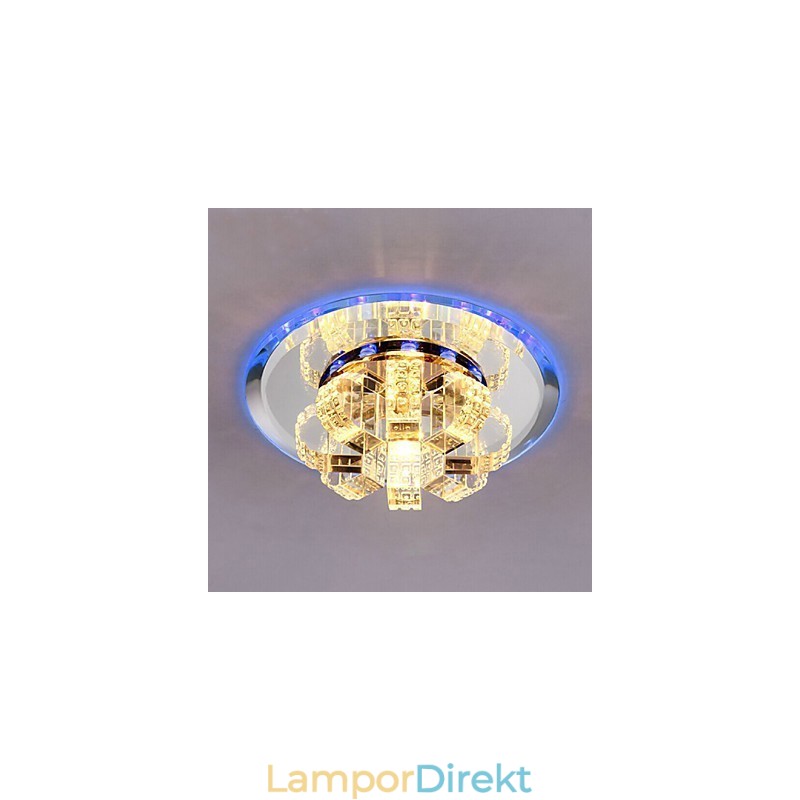 Kristall Taklampa Spotlight Smd 3W Creative Lamp Absorbera Kupolljus