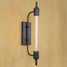 Europa Och Retro Klädselkonstrestaurang Edison Glödlampa Flöjt Dekorativ Vägglampa