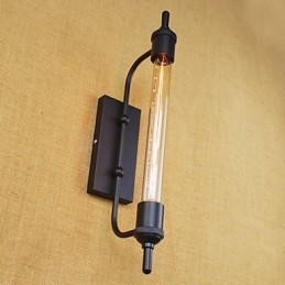 Europa Och Retro Klädselkonstrestaurang Edison Glödlampa Flöjt Dekorativ Vägglampa