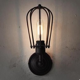 Industriell Retro Vägglampa Inomhus Korridor Enkelt Huvud Grapefrukt Vägglampa