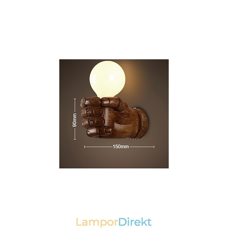 European Wall Right Hand Creative Retro Fist Vägglampa Lights