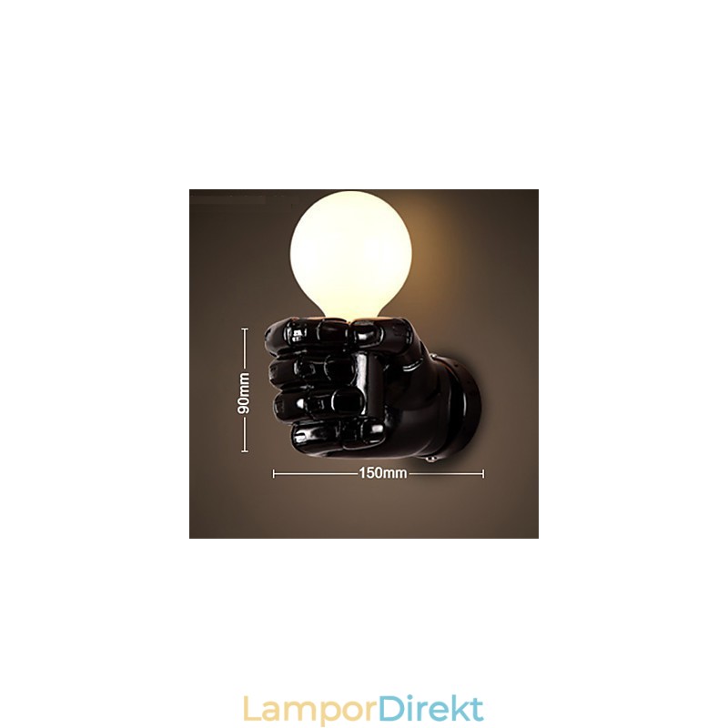 European Wall Right Hand Creative Retro Fist Vägglampa Lights