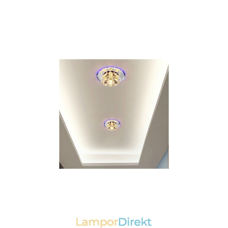 Kristall Taklampa Spotlight Smd 3W Creative Lamp Absorbera Kupolljus