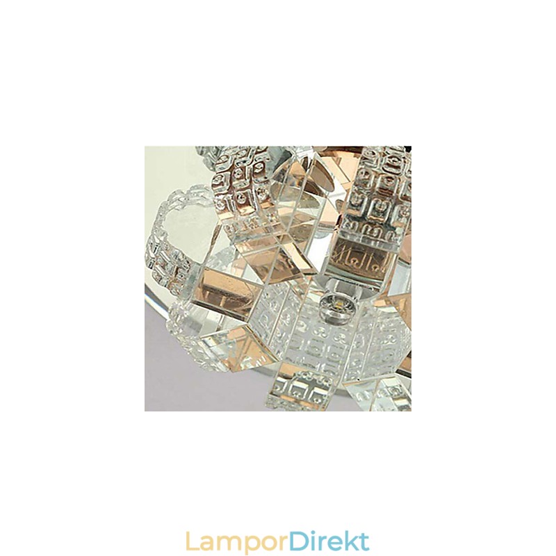 Kristall Taklampa Spotlight Smd 3W Creative Lamp Absorbera Kupolljus