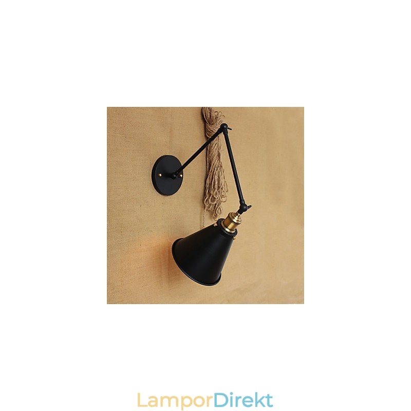 Amerikansk Lantlig Pastoral Stil Minimalistisk Dubbelsäng Långarmad Vägglampa Gångkanal, Lageringång