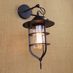 Retro Klädaffär Restaurang Scen Dekorativ Vägglampa