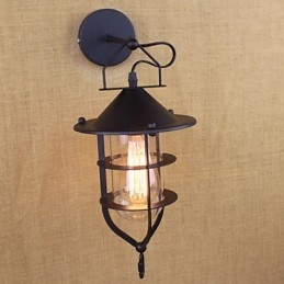 Retro Klädaffär Restaurang Scen Dekorativ Vägglampa